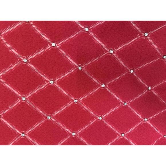 Maje Diamond Pattern Rhinestone Short-Sleeve Sweater • Red/Pink • S (NWOT)‎ - Picture 4 of 9